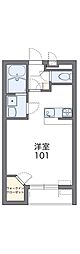 レオネクストBIANCO 1Kの間取図画像