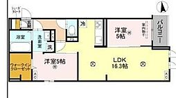 マーレ・カルモ 2LDKの間取図画像