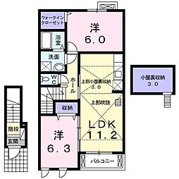 フリーデ・K 2LDKの間取図画像