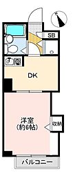 ベルトピア手柄2 1DKの間取図画像