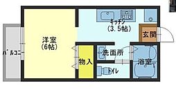 M・メゾン 1Kの間取図画像