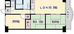 エクセル東加古川弐番館 3LDKの間取図画像