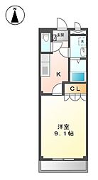 グランドパレス堀越 1Kの間取図画像