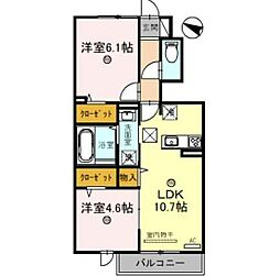 ルートサンヨウ 2LDKの間取図画像