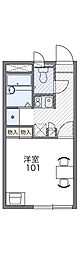 レオパレス大崎 1Kの間取図画像
