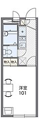 レオパレスアゼリア2 1Kの間取図画像