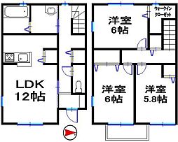 アルターナ英賀保 3LDKの間取図画像