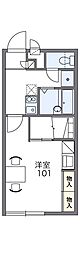 レオパレスGIALLO 1Kの間取図画像