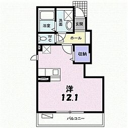 サニーヒル藤原台 ワンルームの間取図画像