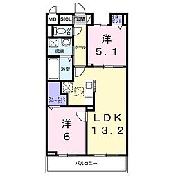グラン・ステラータ 2LDKの間取図画像