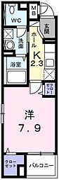 コレクトライル 1Kの間取図画像