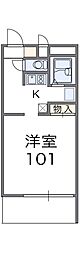 レオパレスPealSquare 1Kの間取図画像