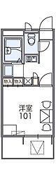 レオパレス西神 1Kの間取図画像
