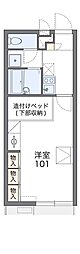 レオパレスグランプラージュ 1Kの間取図画像