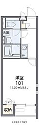 クレイノチャンティック松村 1Kの間取図画像