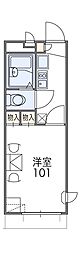 レオパレスYsROAD 1Kの間取図画像