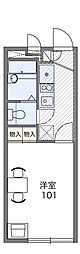 レオパレス片山ミオ 1Kの間取図画像