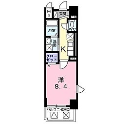 レガーロ 1Kの間取図画像