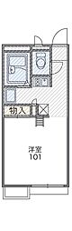 レオパレスグランマ 1Kの間取図画像