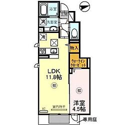サニーDハウス芝町 1LDKの間取図画像