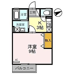 ソラリオ滝野 1Kの間取図画像