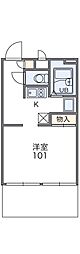 レオパレス明西 1Kの間取図画像