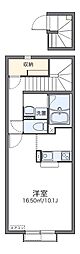 レオネクストコナ&サン2 1Kの間取図画像