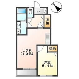 プルミエール 1LDKの間取図画像