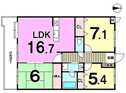間取図画像 3LDK