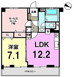 高宮マンション 1SLDKの間取図画像