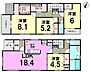 間取り：リビングは明るく開放的な3面採光！