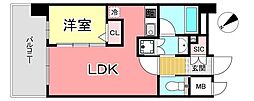 オープンレジデンシア高宮アベニュー 1LDKの間取図画像