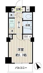 レジデンシャルスター山王ヒルズ 1Kの間取図画像