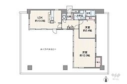 エーベル伊丹参番館 2LDKの間取図画像