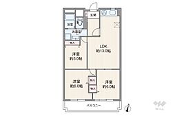 伊丹ダイヤハイツ 3LDKの間取図画像