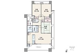 サントピア伊丹グランディール 3LDKの間取図画像