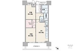 ワコーレ伊丹中央 2DKの間取図画像