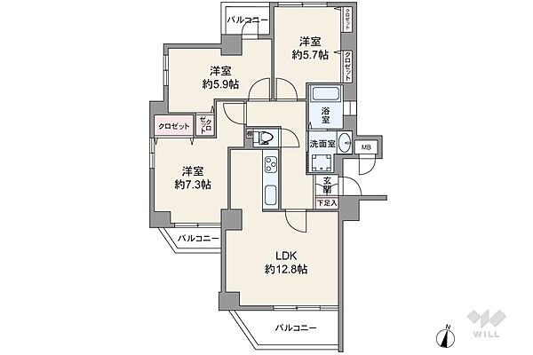 間取りを拡大表示