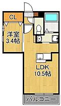 Cherim戸畑III  ｜ 福岡県北九州市戸畑区幸町（賃貸アパート1LDK・2階・32.04㎡） その2