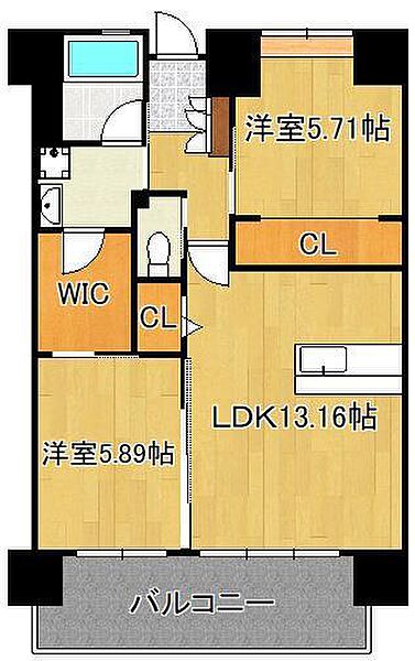 LEGEND TAKAMI ｜福岡県北九州市八幡東区荒生田3丁目(賃貸マンション2LDK・5階・64.12㎡)の写真 その2