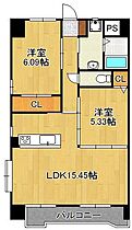 ブルースクエアー響II  ｜ 福岡県北九州市八幡東区白川町（賃貸マンション2LDK・2階・58.90㎡） その2