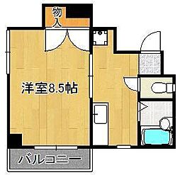 クレッシェンドII 3階1Kの間取り