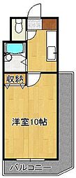 ロイヤルブリッジ90 1Kの間取図画像