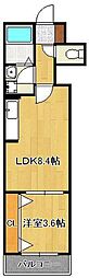 サンクレシア戸畑駅前 1LDKの間取図画像