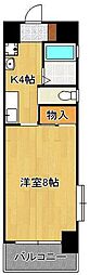 ヴィラコート戸畑元宮 1Kの間取図画像