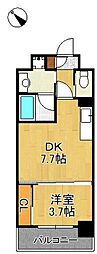 サンシャイン・プリンセス八幡駅前 1DKの間取図画像