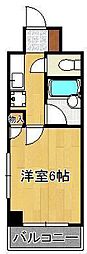 ロイヤルシャトー桃園 1Kの間取図画像