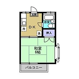 ファミーユ・幸 1Kの間取図画像
