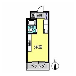マイハート2 ワンルームの間取図画像