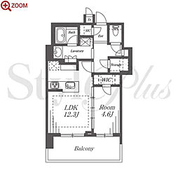 タワー・ザ・ファースト名古屋伏見 1LDKの間取図画像